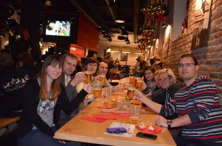Burger-Menü Brauerei Ljubljana Junggesellenabschied