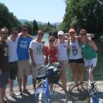 Group on bike tour