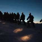 Snowbiking bei Nacht in Slowenien