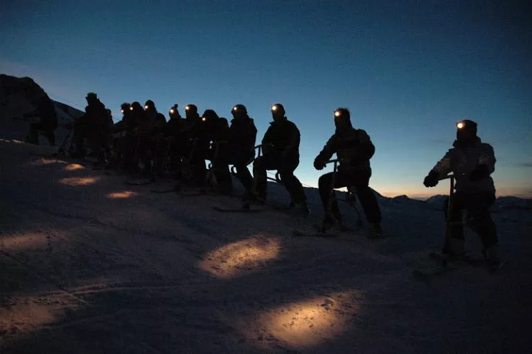 Snowbike di notte slovenia
