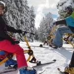 Snowbikeschlittenfahrt bei Nacht